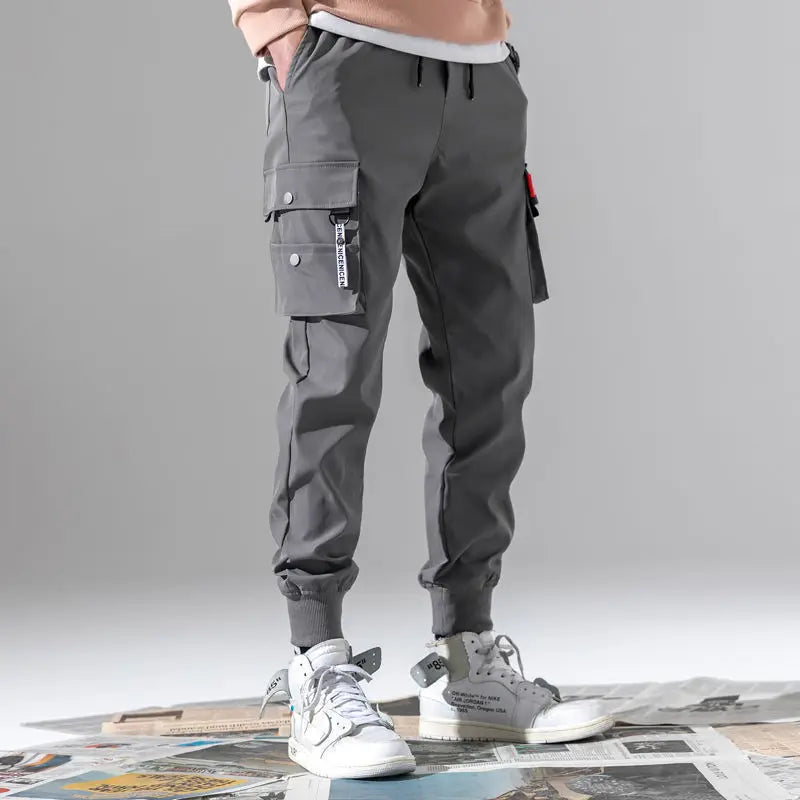 2026 new men's casual sports pants, sports pants, men's jogging pants, work pants, lantern pants, long pants, multi pocket sport