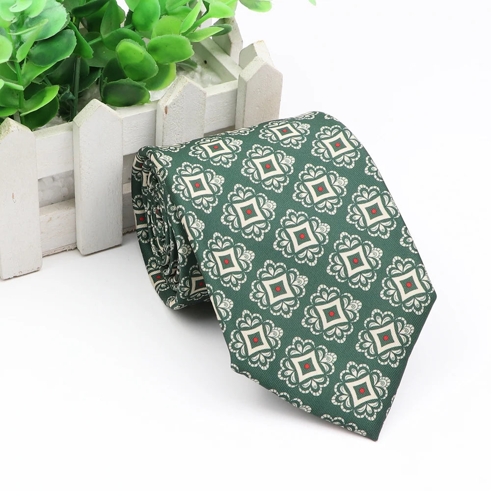 New Fashion Mens Tie Formal Striped Floral Designer Jacquard Wedding Necktie Soft Classic Neckwear Official Gravata For Man Wear
