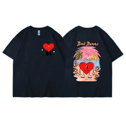 2026 Bad Bunny T-shirt Women's T-shirt Casual T-shirt Summer Street Short Sleeve Fashion Harajuku T-shirt Clothing