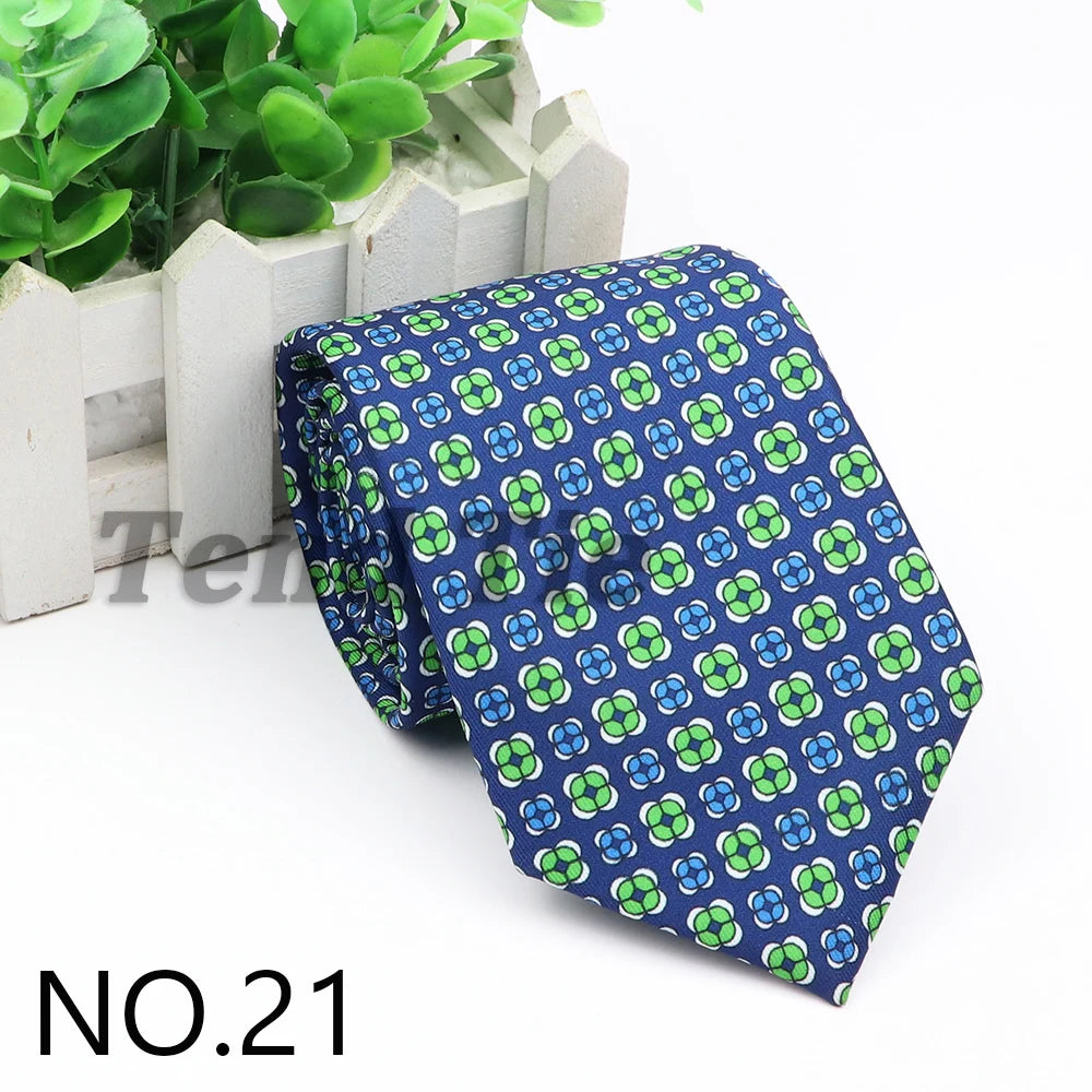 New Fashion Mens Tie Formal Striped Floral Designer Jacquard Wedding Necktie Soft Classic Neckwear Official Gravata For Man Wear
