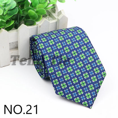 New Fashion Mens Tie Formal Striped Floral Designer Jacquard Wedding Necktie Soft Classic Neckwear Official Gravata For Man Wear