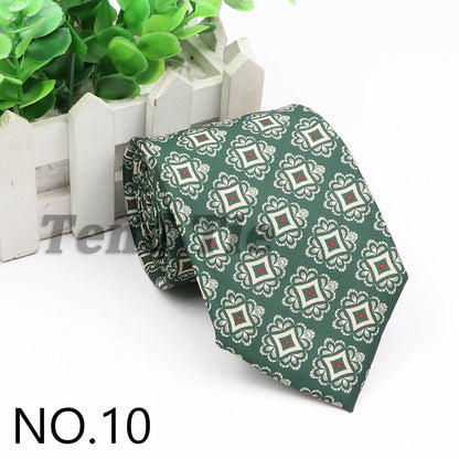 New Fashion Mens Tie Formal Striped Floral Designer Jacquard Wedding Necktie Soft Classic Neckwear Official Gravata For Man Wear