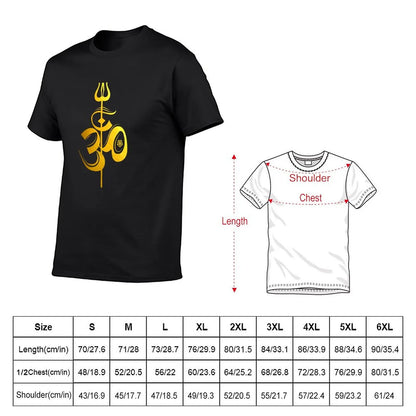 OM Lord Shiva Divine Spear Trident Trishul T Shirt T-Shirt sweat shirt mens graphic t-shirts anime