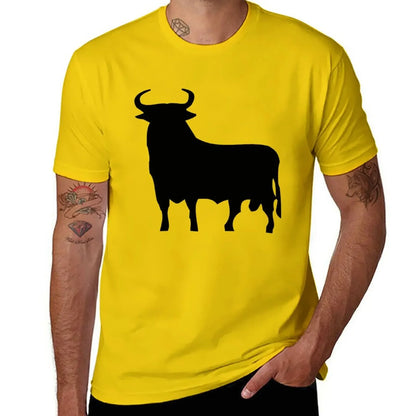 hippie clothes man clothes sweat shirt summer clothes Men's t-shirts New Spanish Bull T-Shirt
