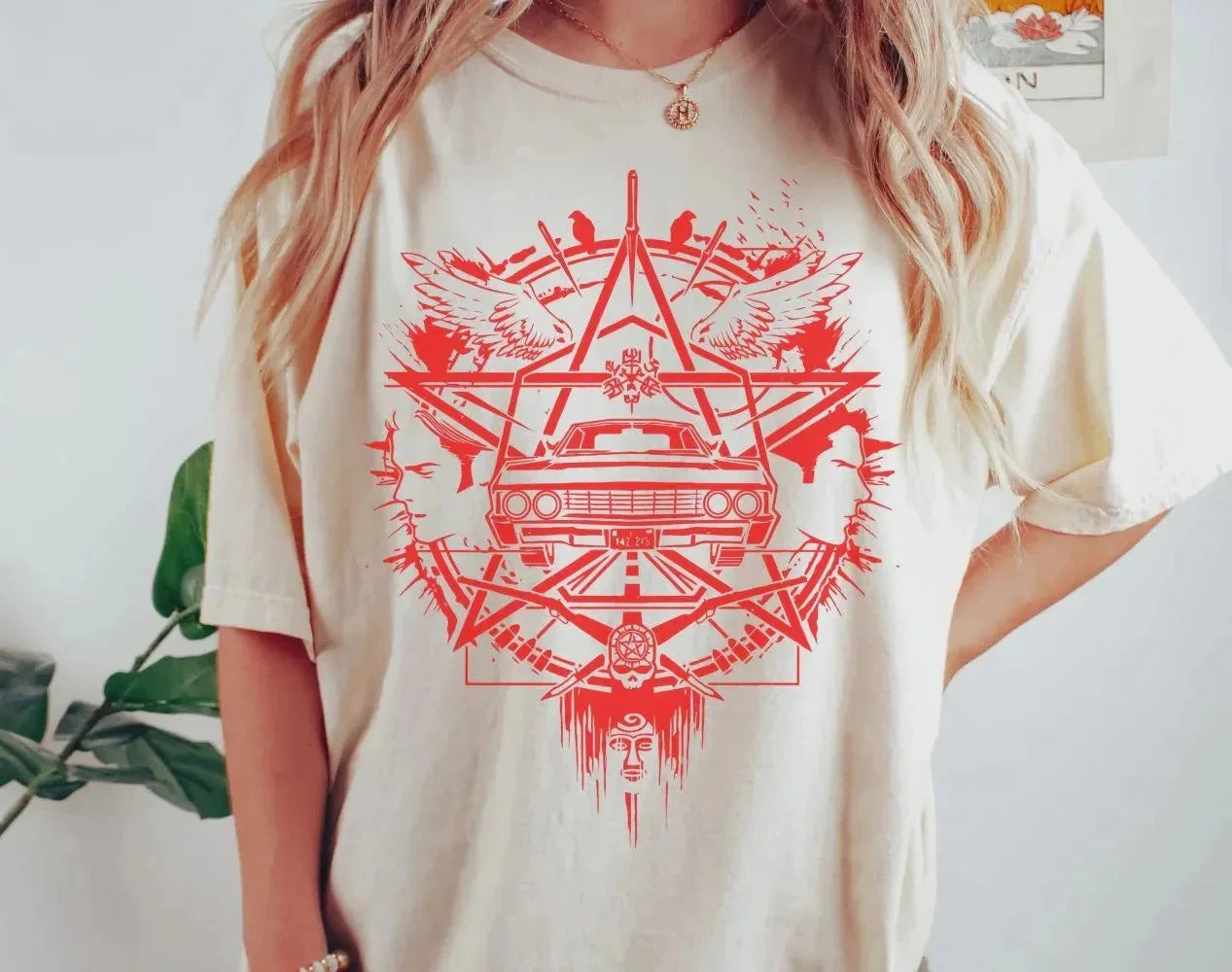 Supernatural Logo T-shirt, Dean Winchester T-shirt, Sam Winchester T-shirt, Winchester Brothers T-shirt, Sam and Dean T-shirt
