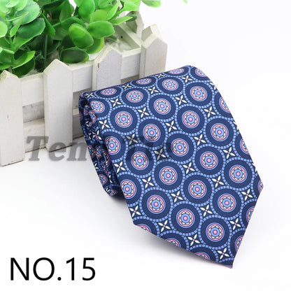 New Fashion Mens Tie Formal Striped Floral Designer Jacquard Wedding Necktie Soft Classic Neckwear Official Gravata For Man Wear