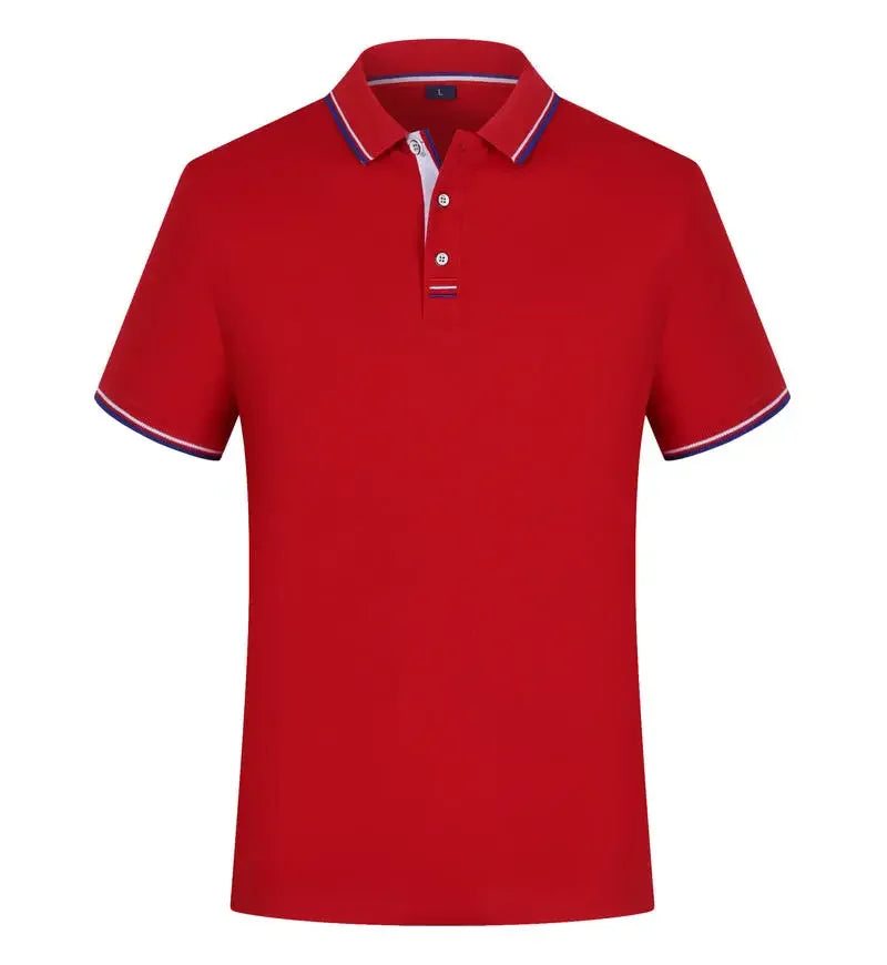 Summer Polo Shirt With Custom Print Embroidery Logo Mens Short Sleeve Casual Cotton Polo Shirt Business Spring Lapel Polo Shirt