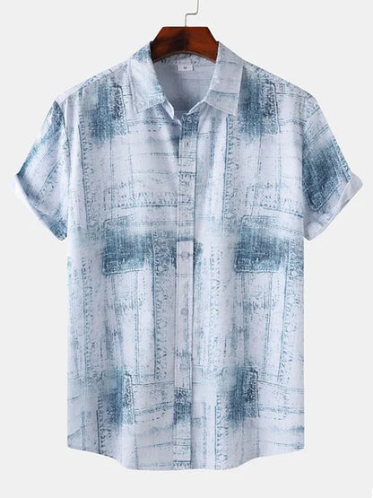 Men's Shirt Short Sleeve Hawaiian Casual Printed Button Shirt Summer Beach Shirt Camping Shirt Short Sleeve Men's Formal Shirt