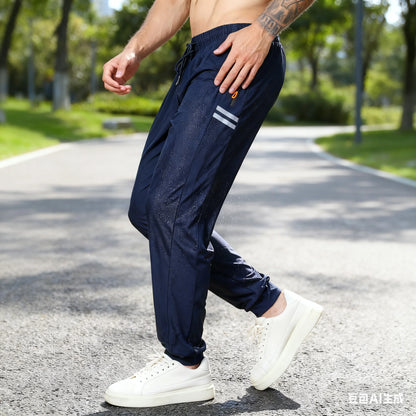 Men's Ice Pants Thin Sports Pants Breathable Pants
