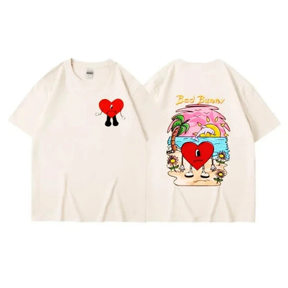 2026 Bad Bunny T-shirt Women's T-shirt Casual T-shirt Summer Street Short Sleeve Fashion Harajuku T-shirt Clothing