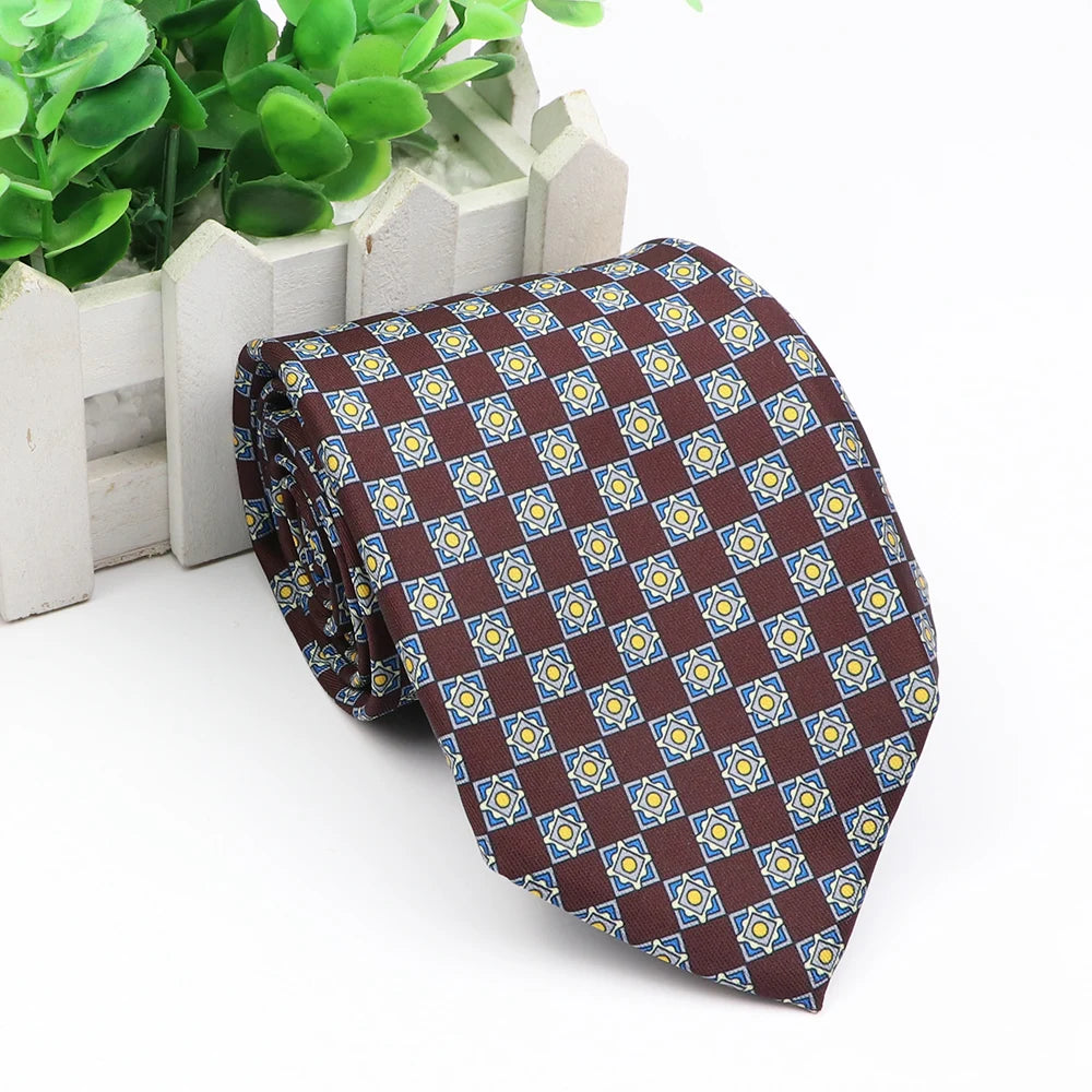 New Fashion Mens Tie Formal Striped Floral Designer Jacquard Wedding Necktie Soft Classic Neckwear Official Gravata For Man Wear