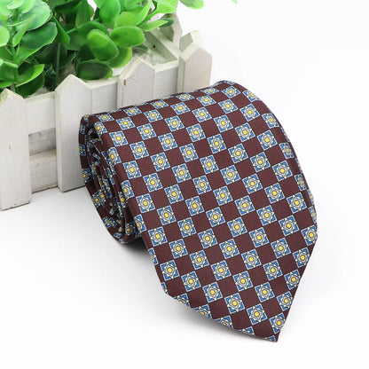 New Fashion Mens Tie Formal Striped Floral Designer Jacquard Wedding Necktie Soft Classic Neckwear Official Gravata For Man Wear