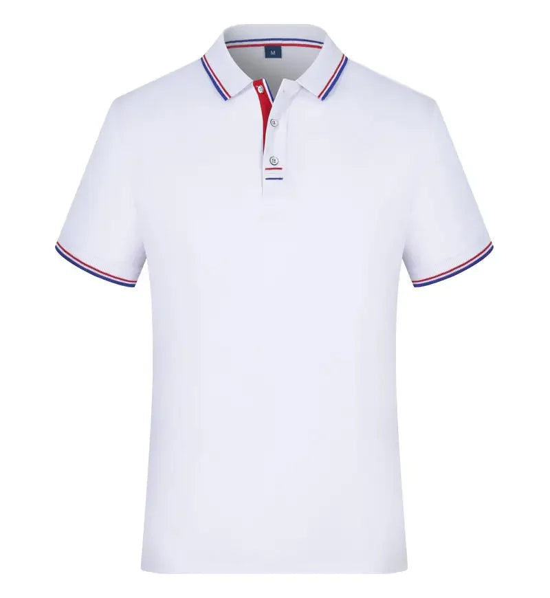 Summer Polo Shirt With Custom Print Embroidery Logo Mens Short Sleeve Casual Cotton Polo Shirt Business Spring Lapel Polo Shirt