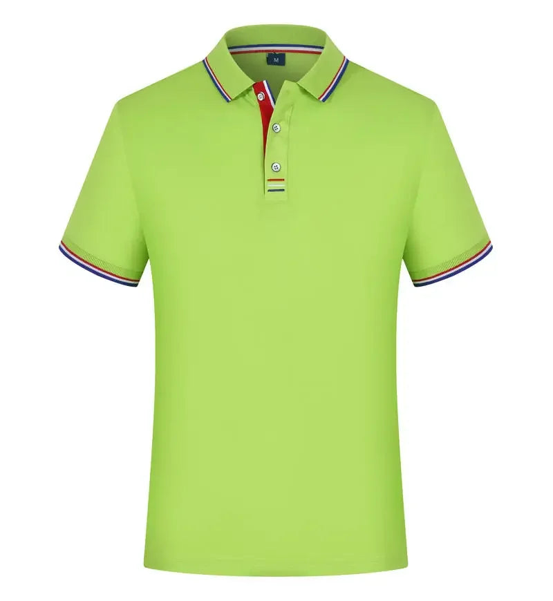 Summer Polo Shirt With Custom Print Embroidery Logo Mens Short Sleeve Casual Cotton Polo Shirt Business Spring Lapel Polo Shirt