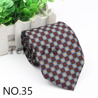 New Fashion Mens Tie Formal Striped Floral Designer Jacquard Wedding Necktie Soft Classic Neckwear Official Gravata For Man Wear