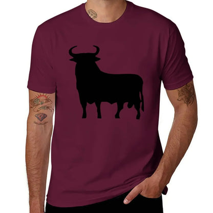 hippie clothes man clothes sweat shirt summer clothes Men's t-shirts New Spanish Bull T-Shirt