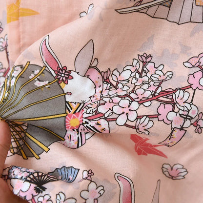 Ladies Cotton Kimono Bathrobe Loose Homewear Pajamas Robes for Women Multi Colors Printed Cardigan Sleep Wear Womens Robe