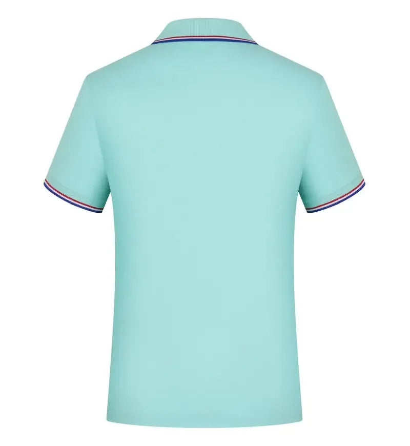 Summer Polo Shirt With Custom Print Embroidery Logo Mens Short Sleeve Casual Cotton Polo Shirt Business Spring Lapel Polo Shirt