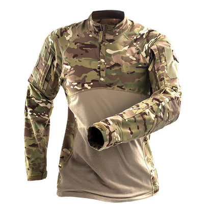 Tactical Shirt Combat Shirt Men Clothing Military Elasticity Man Shirt Camo T Shirt Multicam Army Long Shirt Hunting Clothes