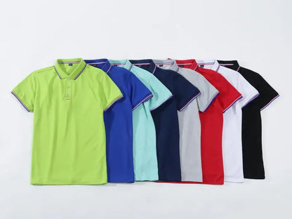 Summer Polo Shirt With Custom Print Embroidery Logo Mens Short Sleeve Casual Cotton Polo Shirt Business Spring Lapel Polo Shirt
