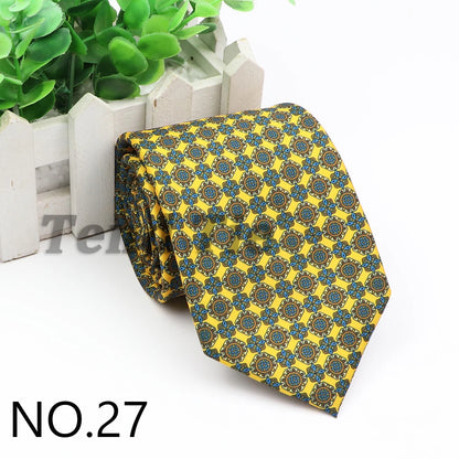 New Fashion Mens Tie Formal Striped Floral Designer Jacquard Wedding Necktie Soft Classic Neckwear Official Gravata For Man Wear