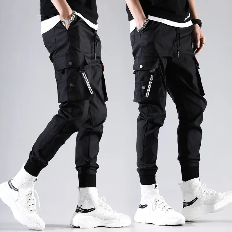 2026 new men's casual sports pants, sports pants, men's jogging pants, work pants, lantern pants, long pants, multi pocket sport