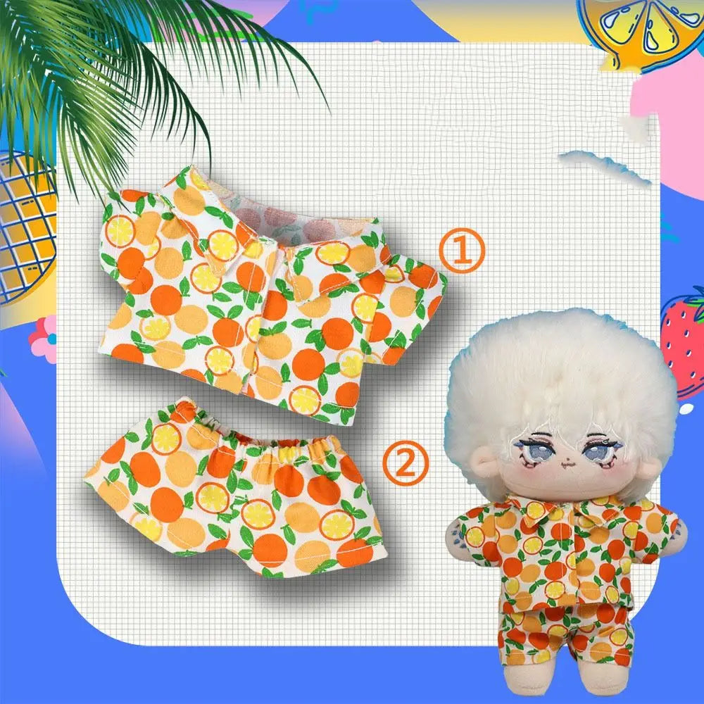 Mini Sleep Wear Doll Fruit Beach Pajamas Toy Accessories Multi Color 20cm Cotton Doll Clothes Overall Clothes Mini