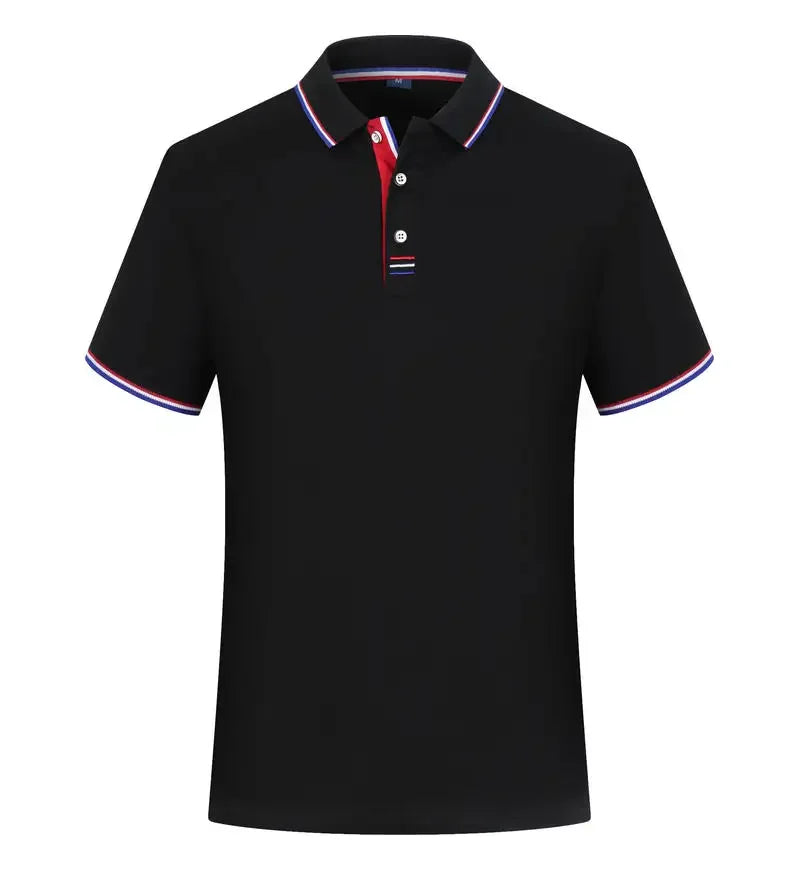 Summer Polo Shirt With Custom Print Embroidery Logo Mens Short Sleeve Casual Cotton Polo Shirt Business Spring Lapel Polo Shirt