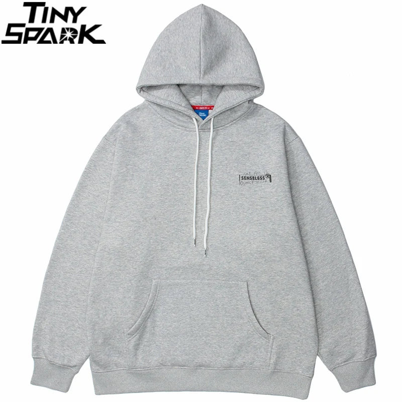 Hip Hop Hoodie Streetwear Sweatshirt 2025 Men Bear Letter Print Harajuku Hoodie Autumn Cotton Fleece Hooded Pullover Sweat Shirt