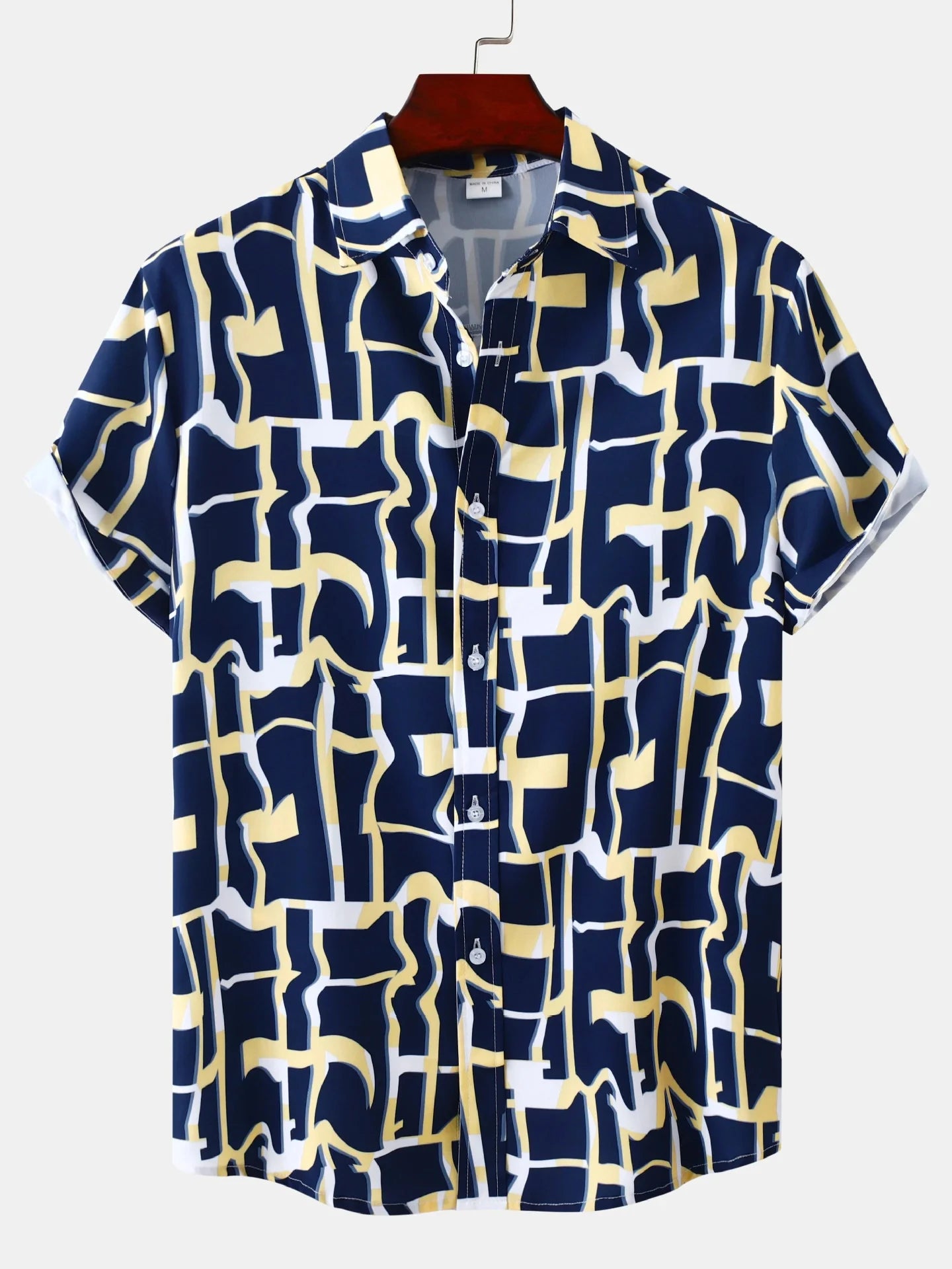 Men's Shirt Short Sleeve Hawaiian Casual Printed Button Shirt Summer Beach Shirt Camping Shirt Short Sleeve Men's Formal Shirt
