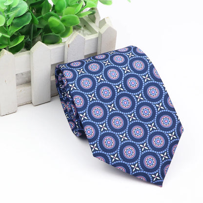 New Fashion Mens Tie Formal Striped Floral Designer Jacquard Wedding Necktie Soft Classic Neckwear Official Gravata For Man Wear