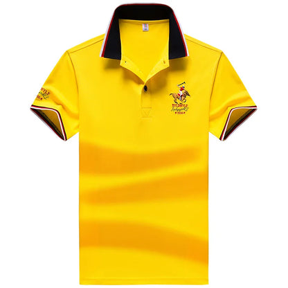 Polo Shirt men Summer New Mens Short Sleeve Polo Shirt mens Embroidered Top Clothes Men's Business Casual Polo Shirt M-4XL 1732