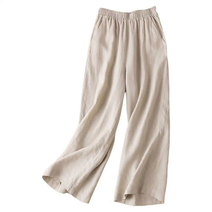 Woman Pants Lightweight Soft Fabric Women Summer Solid Color Casual Straight Long Pants Bottoming Casual Pants Workwear