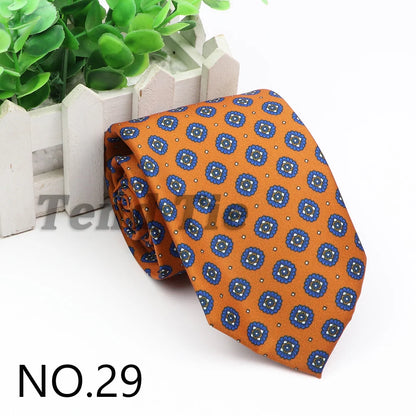 New Fashion Mens Tie Formal Striped Floral Designer Jacquard Wedding Necktie Soft Classic Neckwear Official Gravata For Man Wear