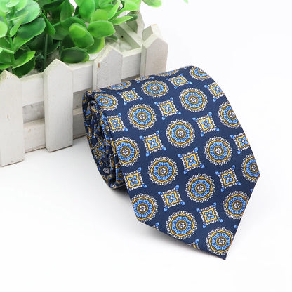 New Fashion Mens Tie Formal Striped Floral Designer Jacquard Wedding Necktie Soft Classic Neckwear Official Gravata For Man Wear