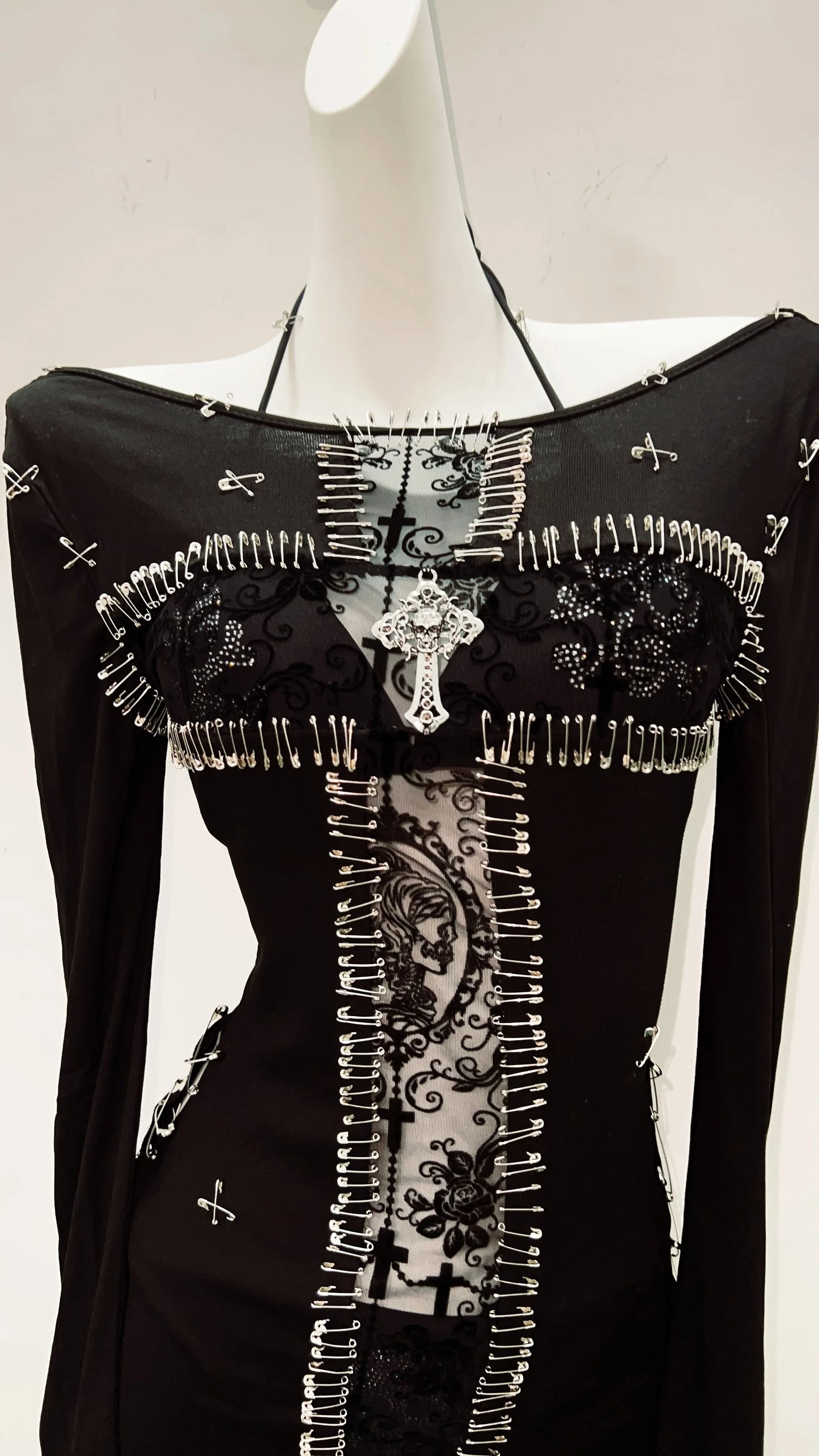 y2k fashion y2k clothes y2k crop top gothic clothes vintage shirt y2k shirt Gothic shirt Punk shirt Harajuku shirt Cross shirt