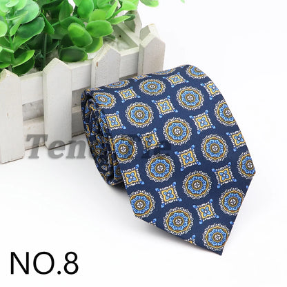 New Fashion Mens Tie Formal Striped Floral Designer Jacquard Wedding Necktie Soft Classic Neckwear Official Gravata For Man Wear