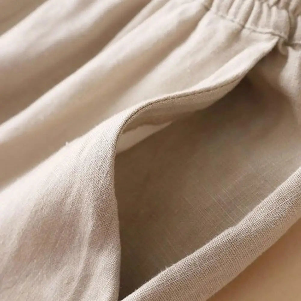 Woman Pants Lightweight Soft Fabric Women Summer Solid Color Casual Straight Long Pants Bottoming Casual Pants Workwear