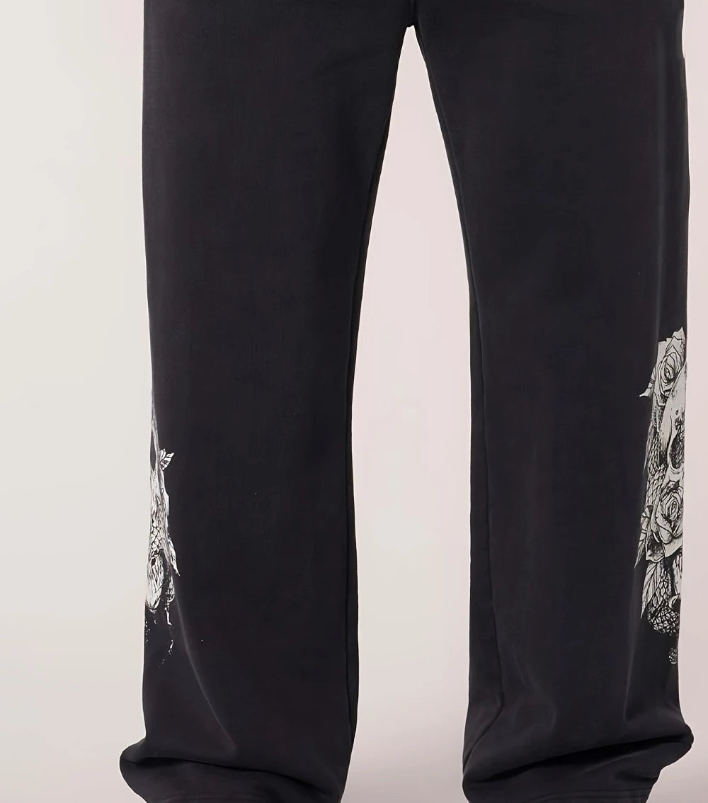 New Men's Outdoor Long Pants Trendy Sports Pants Wide Leg Straight Casual Pants Fitness Pants Loose Running Pants