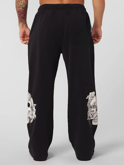 New Men's Outdoor Long Pants Trendy Sports Pants Wide Leg Straight Casual Pants Fitness Pants Loose Running Pants