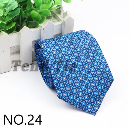 New Fashion Mens Tie Formal Striped Floral Designer Jacquard Wedding Necktie Soft Classic Neckwear Official Gravata For Man Wear