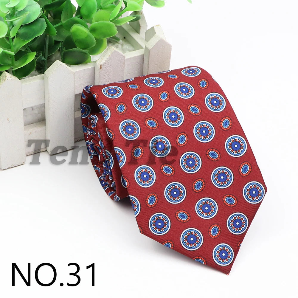 New Fashion Mens Tie Formal Striped Floral Designer Jacquard Wedding Necktie Soft Classic Neckwear Official Gravata For Man Wear