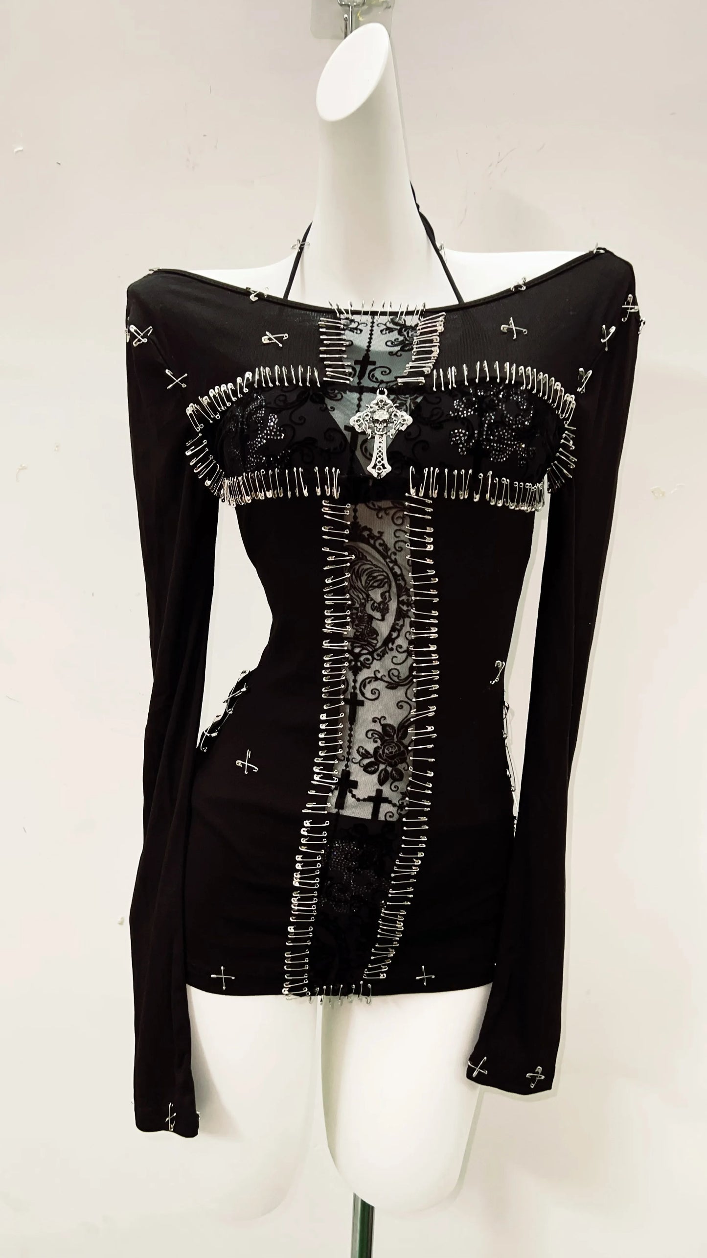 y2k fashion y2k clothes y2k crop top gothic clothes vintage shirt y2k shirt Gothic shirt Punk shirt Harajuku shirt Cross shirt