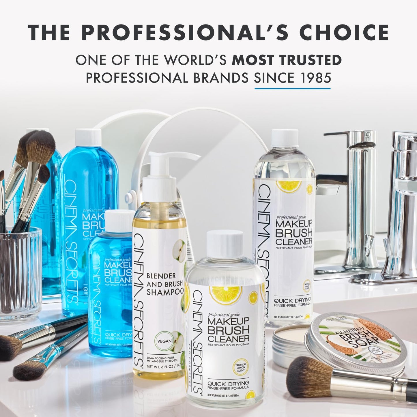 CINEMA SECRETS Professional Makeup Brush Cleaner Travel Kit