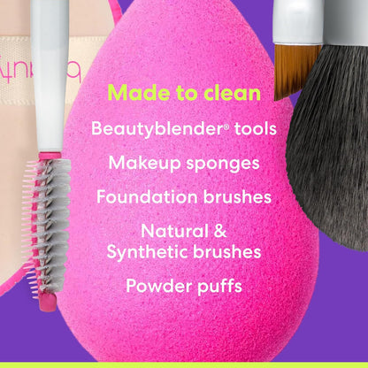 ® | Blendercleanser® Solid Lavender Makeup Sponge & Brush Cleanser + Silicone Scrub Mat, Cleansing Tool & Scented Makeup Sponge Cleaner, Vegan, Cruelty Free, Made in the USA, 1 Oz