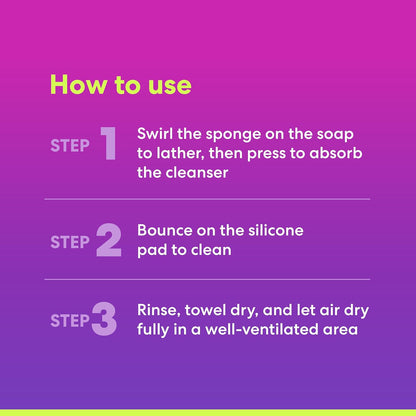 ® | Blendercleanser® Solid Lavender Makeup Sponge & Brush Cleanser + Silicone Scrub Mat, Cleansing Tool & Scented Makeup Sponge Cleaner, Vegan, Cruelty Free, Made in the USA, 1 Oz